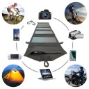 Foldbart solpanel 800W 6-delt 20W/h USB 5V DC Bærbar Polysilikonoplader Power Bank til Telefon Camping Vandring 870x190 mm 3