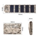 Foldbart solpanel 80W USB 5V 735x180 mm bærbar solcellebank med opladningskabel til udendørs camping og vandreture 6