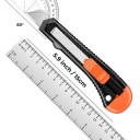 Foldekniv 3 stk. 15 cm med 10 ekstra klinger 18 mm Universalskærer til pap Tæppe Papir Hobby Værksted Arbejdsværktøj 2