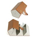 Folding Case for 5 Glasses 16.8 x 12.3 x 11.7 cm Leather Protective Case with Fleece Glasses Organiser for Prescription and Sunglasses 5