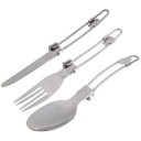 Folding Cutlery Set in Stainless Steel - 3 Pieces 3