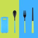 Folding Cutlery Set with Case 3 pcs 6