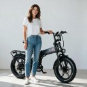 Folding Electric Bike RANDRIDE YX20M-2 Motor 2000 W Battery 48 V 20 Ah Fat Bike 20 x 4 Inches Full Suspension Black-Red For Off-Road and City 4