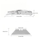 Folding Knife 15 cm with 10 Replacement Blades Cutting Knife for Cardboard Wallpaper Knife for Carpets Hobby Knife for DIY in the Workshop and Construction 2