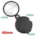 Folding Magnifying Glass 10x Magnification Diameter 60 mm Reading Magnifier for Books Jewellery Newspapers Pocket Size Folding Design Durable Body 6