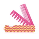 Folding Pocket Comb 22.2 x 2.8 x 2.8 cm 3-in-1 Wide and Fine Teeth Hair and Beard Grooming Practical Comb 3