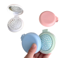Folding Styling Comb with Mirror 6.5 x 7.5 cm Portable Massage Comb for Detangling Hair Compact Travel Comb 4