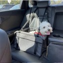 Folding Travel Dog and Cat Car Seat Universal Size with Safety Strap for Front and Rear Car Seats 2