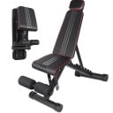 Folding Weight Bench 7 Position Adjustment Incline and Decline Headrest and Padded Rollers Black-Red For Dumbbell and Full Body Exercises 1