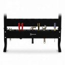 Folding Workbench with Clamps Load Capacity 70 kg Dimensions 56 x 62 x 75 cm MDF Top and Iron Frame Natural and Black For Workshop and Garage 5