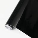 Folia czarna błyszcząca 150x30 cm 1 rolka Folia samoprzylepna PVC do tuningu samochodów, motocykli, laptopów Trwała dekoracja Czarna błyszcząca Łatwa 4