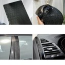 Folia samochodowa Carbon z wzorem diamentowym 40x150 cm Folia samoprzylepna PVC o strukturze plastra miodu do samochodów i motocykli 3