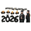 Fóliás ballonok 45 x 93 cm Számok 2026 Ezüst ballonok alumínium fóliából Újévi dekoráció Szilveszter Parti Diploma Karácsony 6