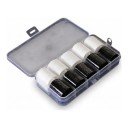 Fólias de Transferência para Unhas 10 Rolos Padrões de Renda e Flores 2,5 x 60 cm Preto e Branco Em Caixa de Plástico Para nail art e decoração 3