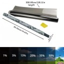 Folie auto 300x50 cm 1% PET negru Folie de protecție solară Protecție UV Izolație termică Protecție interioară 5