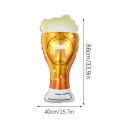Foliebal med form av ett ölglas 89 × 40 cm Guld dekorativt foliebal med ölmotiv för festliga tillställningar och temafester 2