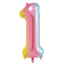 Folieballon med tal 1