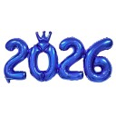 Folienballons 45 x 93 cm Zahlen 2026 Silberne Ballons aus Aluminiumfolie Neujahrsdekoration Silvester Party Abschlussfeier Weihnachten 12