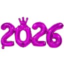 Folienballons 45 x 93 cm Zahlen 2026 Silberne Ballons aus Aluminiumfolie Neujahrsdekoration Silvester Party Abschlussfeier Weihnachten 13