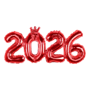 Folienballons 45 x 93 cm Zahlen 2026 Silberne Ballons aus Aluminiumfolie Neujahrsdekoration Silvester Party Abschlussfeier Weihnachten 10