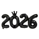 Folienballons 45 x 93 cm Zahlen 2026 Silberne Ballons aus Aluminiumfolie Neujahrsdekoration Silvester Party Abschlussfeier Weihnachten 9