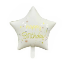 Fóliový balonek hvězda 46 cm s nápisem Happy Birthday Dekorace na oslavu narozenin Výzdoba místnosti Nafukovací balón 1