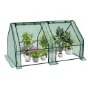 Fóliový zahradní skleník se 4 kolíky a rolovacími vraty rozměr 180 x 90 x 90 cm z ocelového rámu a PE mřížky 140 g/m² na rostliny 3