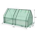 Fóliový zahradní skleník se 4 kolíky a rolovacími vraty rozměr 180 x 90 x 90 cm z ocelového rámu a PE mřížky 140 g/m² na rostliny 4