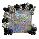 Fond d'écran scintillant 90x180 cm 18 pcs Panneaux en sequins argentés arc-en-ciel Décoration pour mariages, anniversaires, fêtes, anniversaires 4