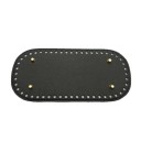 Fondo per borsa lavorata a maglia con fori per uncinetto 22×10 cm in PU pelle rinforzo fondo borsa per la produzione di borse all'uncinetto 2