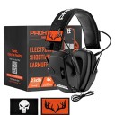 Fones de ouvido anti-ruído Zohan com microfone Proteção táctica dobrável Ajuste de tamanho Jack de 3,5mm Patches removíveis Caveira Veado 2