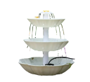 Fontaine de jardin solaire pour abreuvoir à oiseaux avec pompe à eau et panneau solaire décoration blanche démontable pour usage extérieur 7
