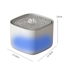 Fontana automatica per gatti 3L USB Alimentatore elettrico con luce Sensore induttivo Filtrazione Circolazione Prevenzione surriscaldamento Funzionamento silenzioso 4