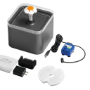 Fontana automatica per gatti da 2 litri con luce LED alimentazione USB filtrazione a 4 stadi 3 modalità di flusso Funzionamento silenzioso Indicatore del livello dell'acqua 5