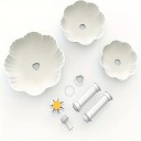 Fontana da giardino solare per abbeveratoi per uccelli con pompa d'acqua e pannello solare decorazione bianca smontabile per uso esterno 9