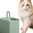 Fontana per gatti ultratrasparente da 1,5 l con filtro ricircolante USB Distributore automatico d'acqua 3 modalità di flusso Protezione 6