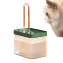Fontana ultratrasparente per gatti 1,5 l con filtro ricircolante USB Distributore automatico d'acqua 3 modalità di flusso Prevenzione surriscaldamento Acqua pulita 2