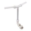 Fontânea de piscina com duplo喷雾 e suporte Braços rotativos 360° Direção e altura do jato ajustáveis Branca Para piscinas de jardim 1