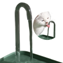 Fontânea ultrassilenciosa para gatos 1,5 l com filtro de recirculação USB Dispensador automático de água 3 modos de fluxo Prevenção de sobreaquecimento Água limpa 3