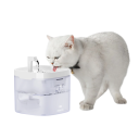 Fontaninha para gatos 1,5 l Dispensador automático de água com dupla filtragem Fonte de água silenciosa 2 modos de fluxo adaptador EU USB 2