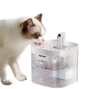 Fontaninha para gatos 1,5 l Dispensador automático de água com dupla filtragem Fonte de água silenciosa 2 modos de fluxo adaptador EU USB 5