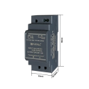 Fonte comutável para barra DIN AC 100–240V DC 24V 1,5A 30W Adaptador de alimentação compacto 3,5x9x5,5 cm Desempenho estável Uso industrial 2