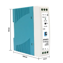 Fonte de alimentação comutável para barra DIN AC 100–240V DC 5V 3A 20W 50/60Hz Módulo compacto para quadros industriais 10 x 9 x 2,2 cm 2