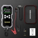 Fonte de arranque para carro 12 V 6000 A 21800 mAh com compressor 10 bar e ecrã lanterna sinal de emergência carregamento de telemóveis carregamento 3