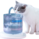 Fonte para gatos 2 l Fonte automática transparente com torneira Dispensador de água silencioso com sensor 2 modos de fluxo Adaptador e filtro 2