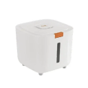 Food Container 21.5 x 21.5 x 18.5 cm White Moisture Resistant with Transparent Stripe and Drying Compartment for Dry Foods 1