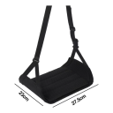 Footrest for Air Travel with Removable Cushion Adjustable Travel Hammock with Foam Filling Anti-Back Pain for Airplane, Train, Office 5