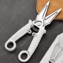 Forbici da cucina universali 2 in 1 con punta curva e custodia Acciaio inossidabile Lame affilate Impugnatura ergonomica Sicuro stoccaggio 2