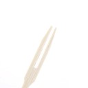 Forchette di bambù monouso 9 cm 100 pz in bambù naturale Forchette da cocktail in legno chiaro per frutta dessert e stoviglie per feste 4