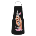 Förkläde för vuxna 50 x 75 cm Kosmetik Nagellack Målning Kök Kreativ utan ärmar Knut bakom nacken Motiv naglar 1